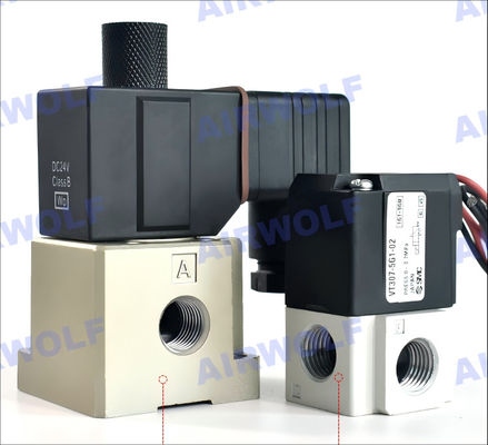 SMC 3 Port VT307 VT317 1/4" NBR Seal DC24V AC220V Direct Operated Poppet Type Solenoid Valve
