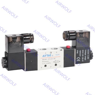 4V210-06/08, 4V220-06/08 AIRTAC 4V200 Series 5/2 way Electric Solenoid Valve 1/8" 1/4"