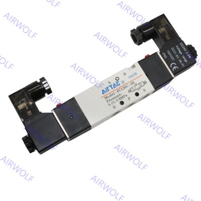 AIRTAC 4V130C-M5/06, 4V130E-M5/06, 4V130P-M5/06 4V100 Series 5/3 way Electric Solenoid Valve M5 1/8"