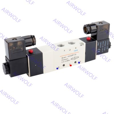 AIRTAC 4V330C-08/10, 4V330E-08/10, 4V330P-08/10 4V300 Series 5/3 way Electric Solenoid Valve 1/4", 3/8"