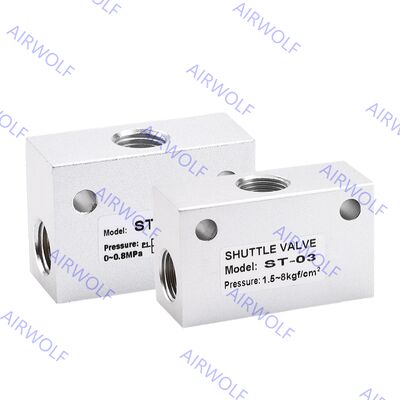 ST-01, ST-02, ST-03, ST-04, ST-06, ST-08 ST Series one-way Shuttle Valve 1/8", 1/4", 3/8", 1/2", 3/4", 1"